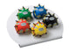 Cando Digi-Extend N' Squeeze Hand Exerciser - Small - 5-Piece Set (Yellow, Red, Green, Blue, Black), With Stand