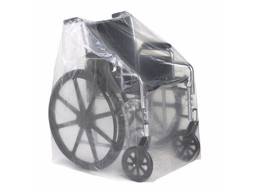Clear Plastic Wheelchair Bag, 1 mil, 50 x 45