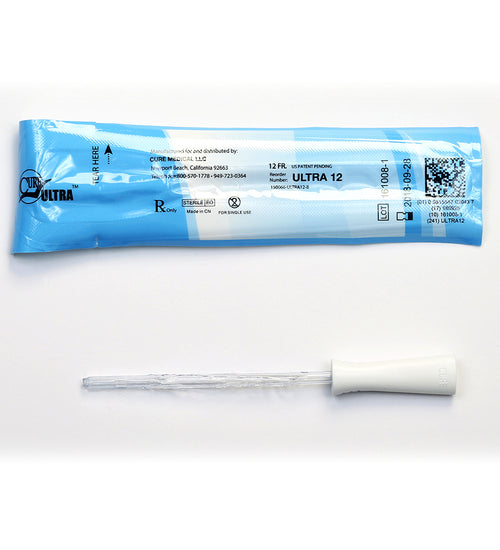 Cure Ultra Catheter – Female 6" Straight Tip, Pre-Lubricated
