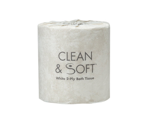 Clean & Soft 2 Ply Toilet Tissue, Case of 80 rolls