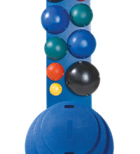 CanDo MVP Balance System - 10-Ball Set with Wall Rack (2 each: yellow, red, green, blue, black)