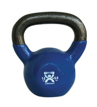 CanDo vinyl-coated kettlebell - Blue - 15 lb