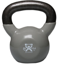 CanDo vinyl-coated kettlebell - Silver - 25 lb