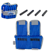 The Adjustable Cuff ankle weight - 10 lb - 20 x 0.5 lb inserts - Blue - pair