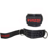 Grizzly Fitness Leather Ankle Strap, 3"