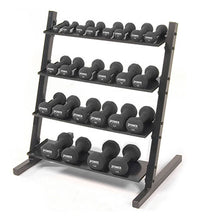 Neoprene Vinyl Horizontal  DB Rack w/Neoprene DB (Set 1-15 lb.) Prime