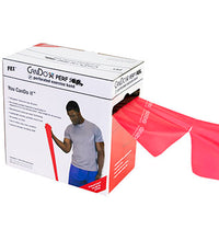 CanDo Low Powder Exercise Band - 100 yard Perf 100 roll - Red - light