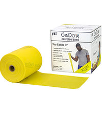 CanDo Low Powder Exercise Band - 50 yard roll - Yellow - x-light