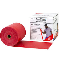 CanDo Low Powder Exercise Band - 50 yard roll - Red - light