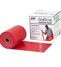 CanDo Low Powder Exercise Band - 25 yard roll - Red - light