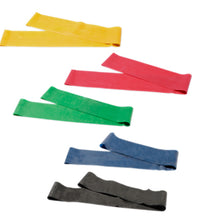 CanDo Band Exercise Loop - 5-piece set (30"), (1 each: yellow, red, green, blue, black), 10 sets