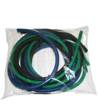 CanDo Low Powder Exercise Tubing Pep Pack - Moderate with Green, Blue, and Black tubing