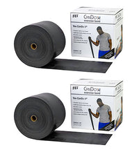 CanDo Low Powder Exercise Band - Twin-Pak - 100 yard (2 x 50 yard rolls) - Black - x-heavy