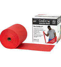 CanDo Latex Free Exercise Band - 50 yard roll - Red - light