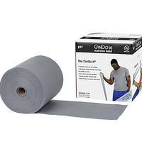 CanDo Latex Free Exercise Band - 50 yard roll - Silver - XX-heavy