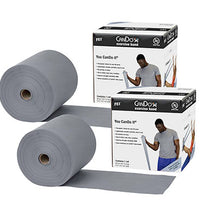 CanDo Latex Free Exercise Band - 100 yard (2 x 50 yard rolls) - Silver - xx-heavy