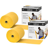 CanDo Latex Free Exercise Band - 100 yard (4 x 25 yard rolls) - Gold- xxx-heavy