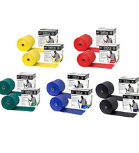 CanDo Latex Free Exercise Band - 100 yard (2 x 50 yard rolls), 5 piece set (1 each: yellow, red, green, blue, black)