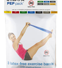 CanDo Latex-Free Exercise Band - PEP Pack - Difficult (Black, Silver, Gold)