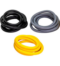 CanDo Latex-Free Exercise Tubing - PEP Pack - Difficult (Black, Silver, Gold)