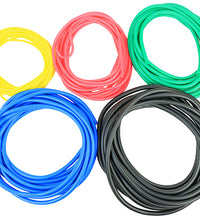 CanDo Latex Free Exercise Tubing - 25' rolls, 5-piece set (1 each: yellow, red, green, blue, black)