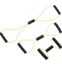 CanDo Tubing BowTie Exerciser - 3-piece set (14", 22", 30"), yellow