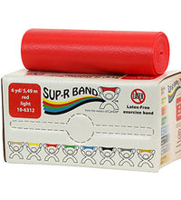 Sup-R Band Latex Free Exercise Band - 6 yard roll - Red - light