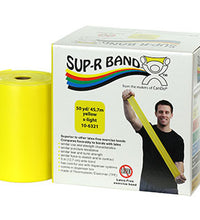 Sup-R Band Latex Free Exercise Band - 50 yard roll - Yellow - x-light