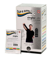 Sup-R Band, latex-free, 5-foot Singles, 30 piece dispenser, black