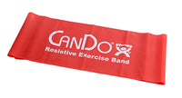 CanDo Low Powder Exercise Band - 5' length - Red - light