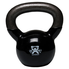 Kettlebell Vinyl Coated Weight Black 20lb 10