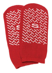 Slipper Socks; Small Red Pair Child Size 4-6