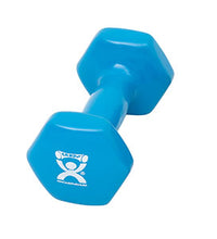 CanDo Vinyl Coated Dumbbell, Light Blue (4 lb), Each