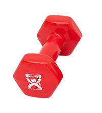 CanDo Vinyl Coated Dumbbell, Red (6 lb), Each