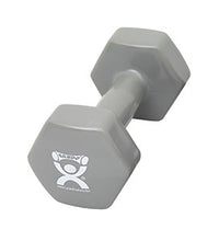 CanDo Vinyl Coated Dumbbell, Silver (15 lb), Each