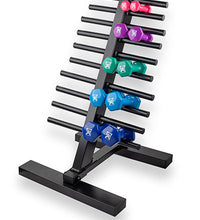 CanDo Vinyl Coated Dumbbell, 10 Piece Set with Floor Rack (2 Each: 1, 2, 3, 4, 5 lb)