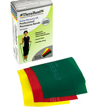 TheraBand Prescription pack, light, (yellow, red, green) Latex Free band