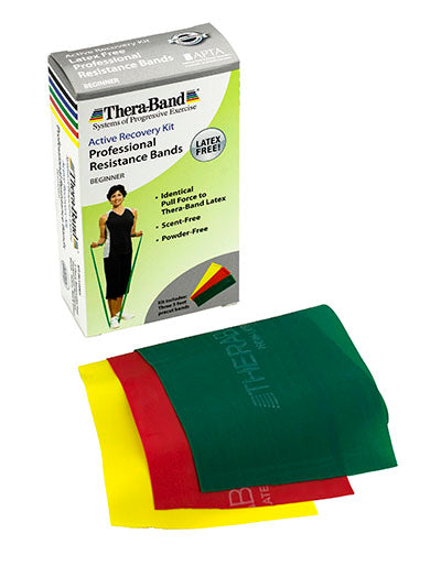 TheraBand Prescription pack, light, (yellow, red, green) Latex Free band