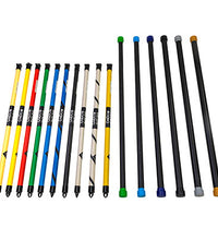 CanDo Slim WaTE Bar, 16-Piece Set, Bars Weighing 1, 2, 3, 4, 5, 6, 7, 8, 9, 10, 12.5, 15, 17.5, 20, 22.5, 25 lbs.