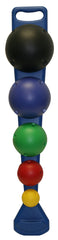 CanDo MVP Balance System - 5-Ball Set with Wall Rack (1 each: yellow, red, green, blue, black)