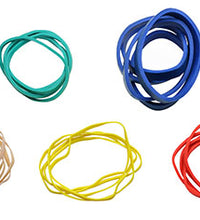 CanDo Hand Exerciser - Additional Latex Bands - 25 bands (5 each: tan, yellow, red, green, blue)