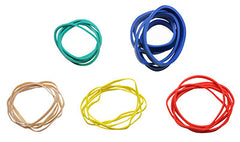 CanDo Hand Exerciser - Additional Latex Bands - 25 bands (5 each: tan, yellow, red, green, blue)