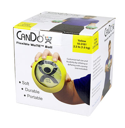 CanDo WaTE Ball - Hand-held Size - Yellow - 5" Diameter - 2.2 lb