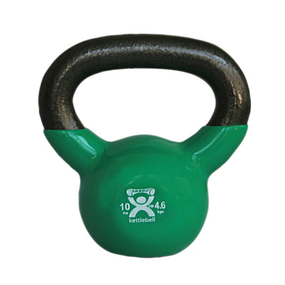 CanDo vinyl-coated kettlebell - Green - 10 lb