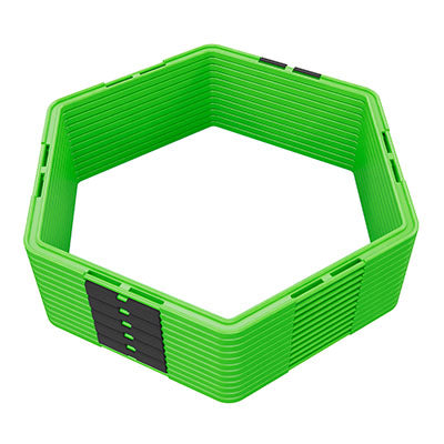 Hex Agility Ring, Green, Set of 12