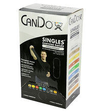 CanDo Low Powder Exercise Band - box of 30, 5' length - Black - x-heavy