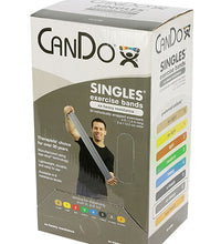 CanDo Low Powder Exercise Band - box of 30, 5' length - Silver - xx-heavy