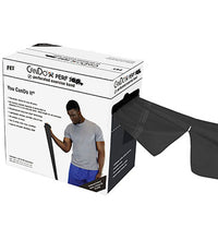 CanDo Low Powder Exercise Band - 100 yard Perf 100 roll - Black - x-heavy