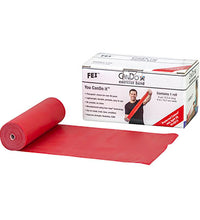 CanDo Low Powder Exercise Band - 6 yard roll - Red - light