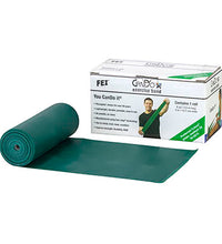 CanDo Low Powder Exercise Band - 6 yard roll - Green - medium